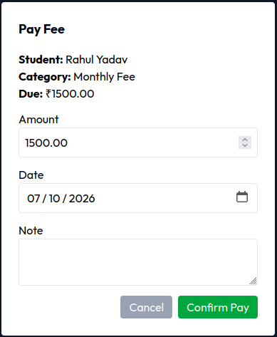 Fee Collection